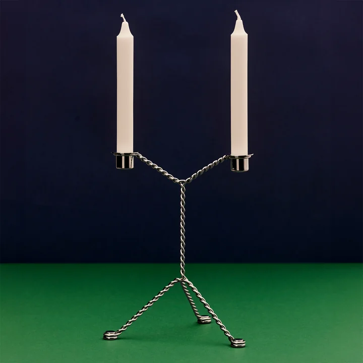 Wire Kerzenhalter Ø 19 x H 25 cm, mirror von HAY