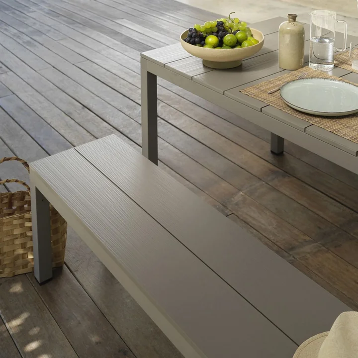 Rio Alu 210 Set (Tisch + 2 Bänke) von Nardi