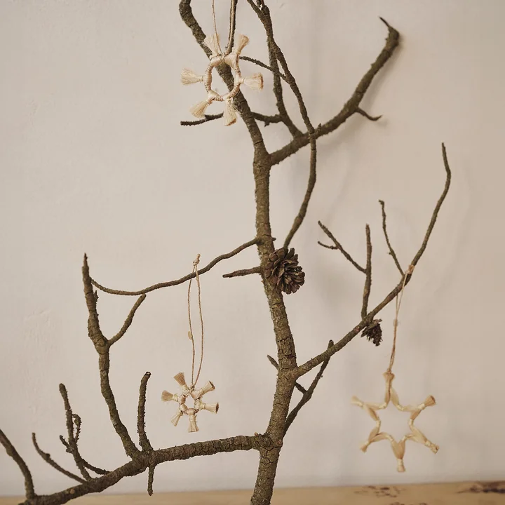 Jute-Sterne, natur (3er-Set) von Ferm Living