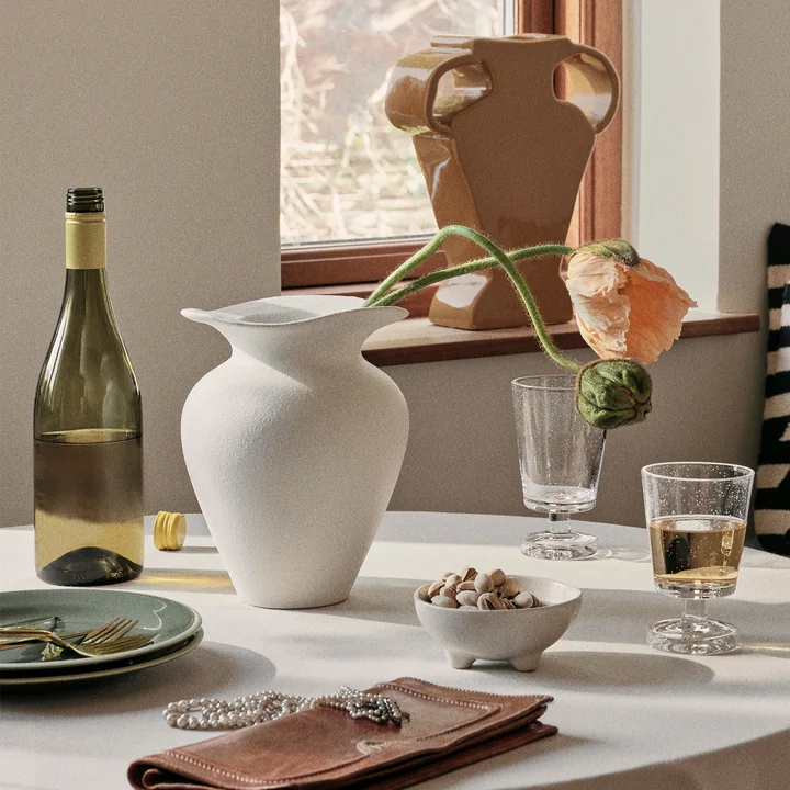 Florentina Vase, Ø 16 cm x H 22.5 cm, weiß von Broste Copenhagen