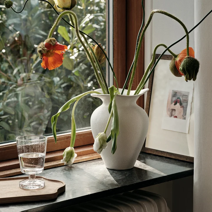 Florentina Vase, Ø 16 cm x H 22.5 cm, weiß von Broste Copenhagen