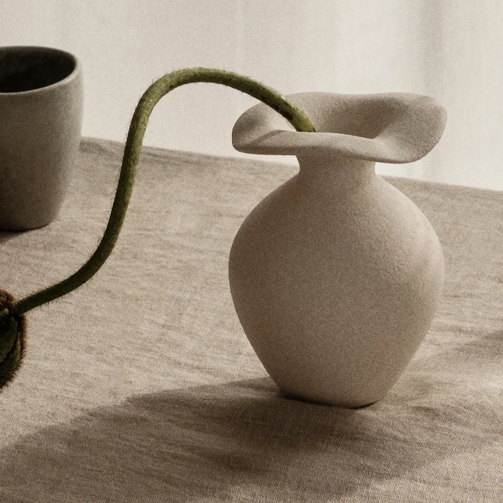 Florentina Vase, Ø 9,5 cm x H 14 cm, weiß von Broste Copenhagen