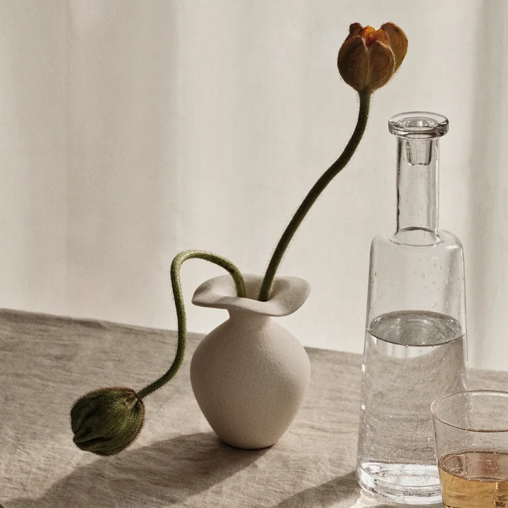 Florentina Vase, Ø 9,5 cm x H 14 cm, weiß von Broste Copenhagen