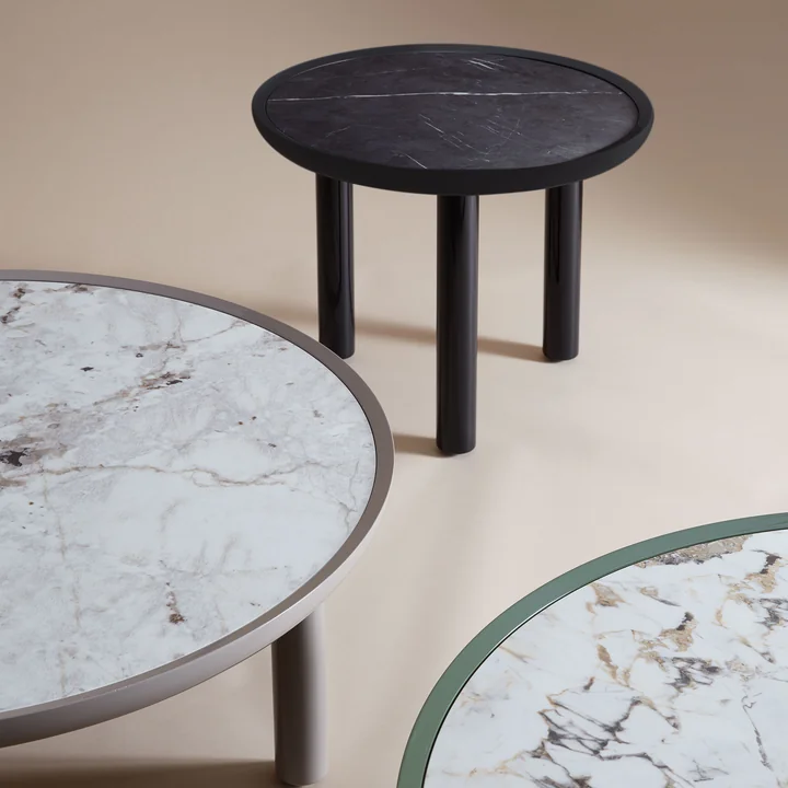 Kartell - K-Top Beistelltisch, H 50 cm / Ø 60 cm, schwarz Marquina / schwarz