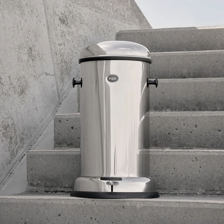 Vipp - 15 Treteimer, 14 l, edelstahl