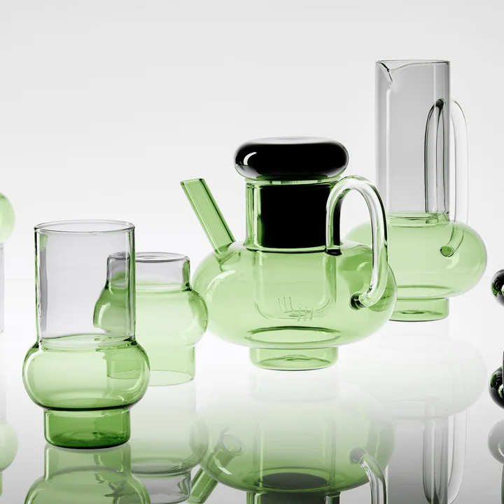 Tom Dixon - Bump Teekanne, grau / grün