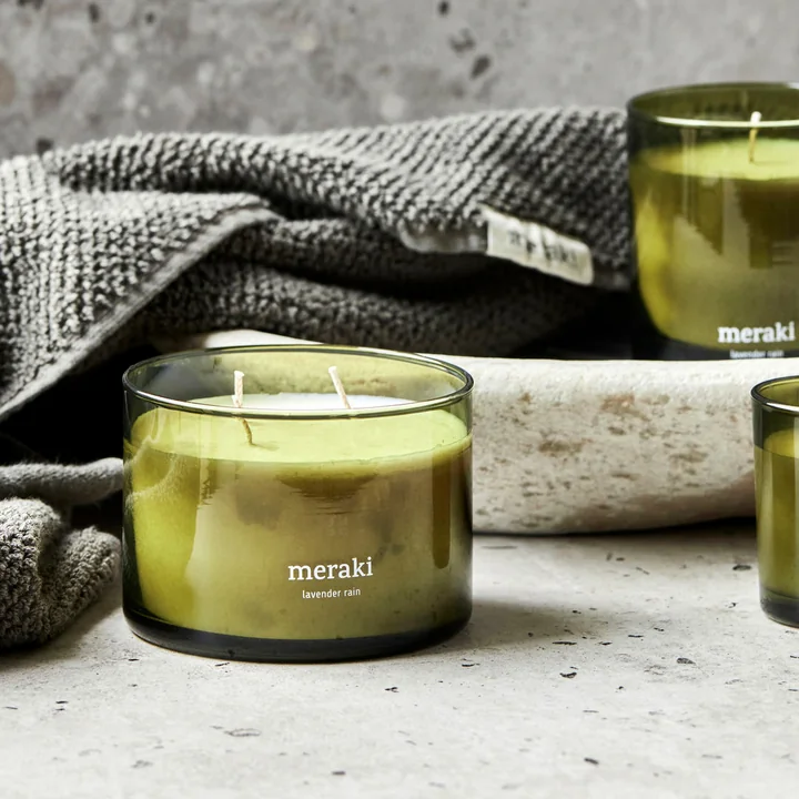 Meraki - Duftkerze, Ø 10 cm, Lavender rain