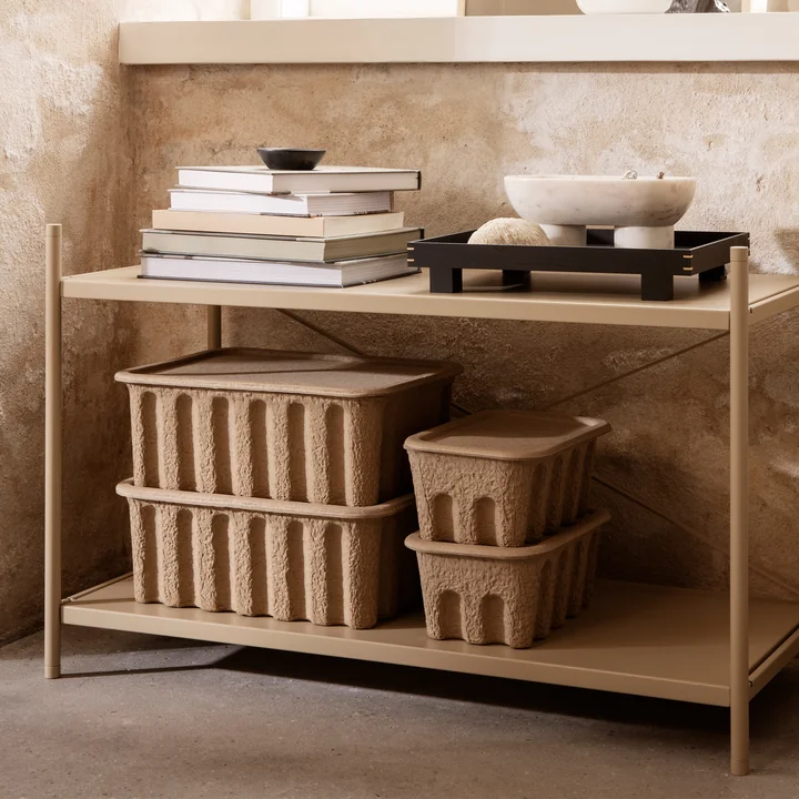 Ferm Living - Paper Pulp Aufbewahrungsbox, braun