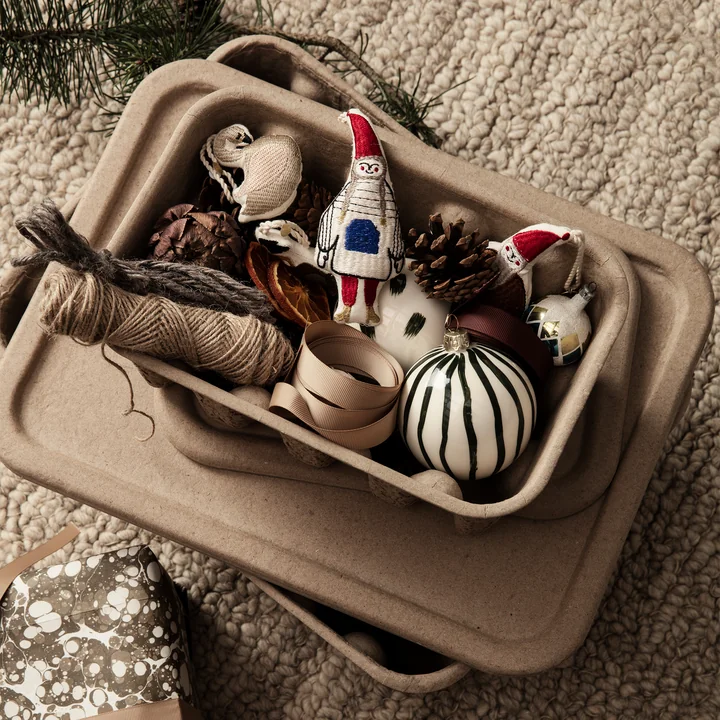 Ferm Living - Paper Pulp Aufbewahrungsbox, braun