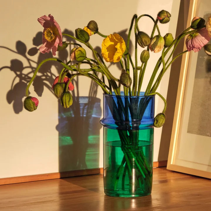 HAY - Marokkanische Vase L, blau und grün