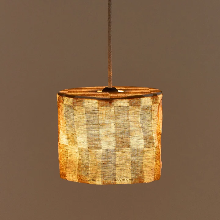 Nobodinoz - Vibes Lampenschirm, Ø 20 cm, Leinen, schwarz