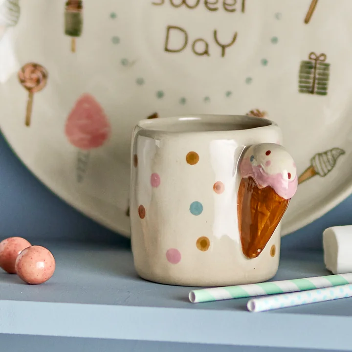 Bloomingville Mini - Creamy Tasse, mehrfarbig