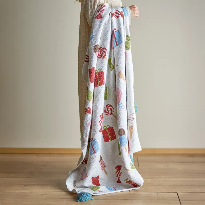 Bloomingville Mini - Sweets Decke, 130 x 160 cm, mehrfarbig