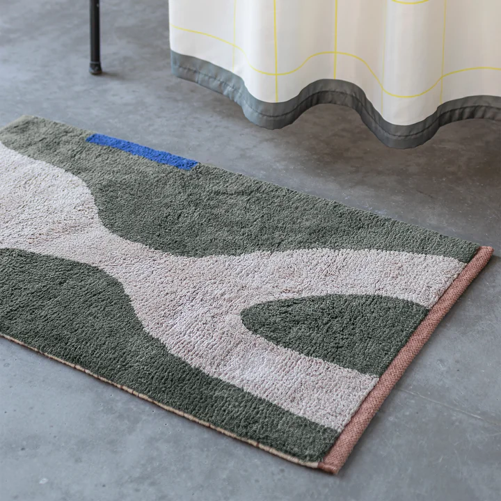 Mette Ditmer - Figura Teppich, 80 x 50 cm, dark olive