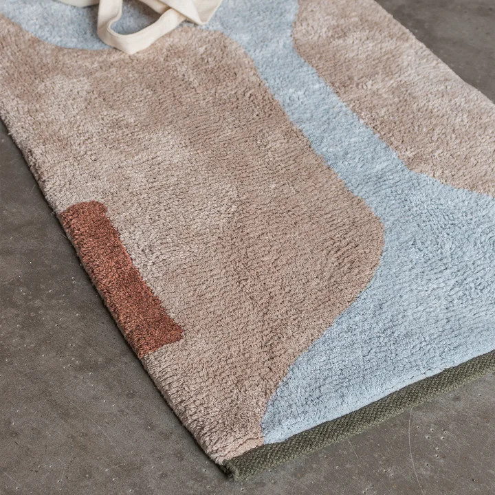 Mette Ditmer - Figura Teppich, 80 x 50 cm, hellblau