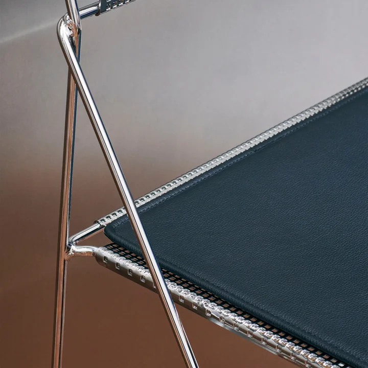 HAY - X-Line Stuhl, Indoor, verchromt / verchromt mit Sitzkissen