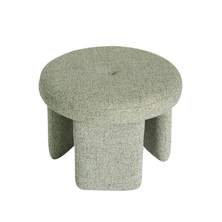 Hübsch Interior - Rocco Pouf, hellgrün