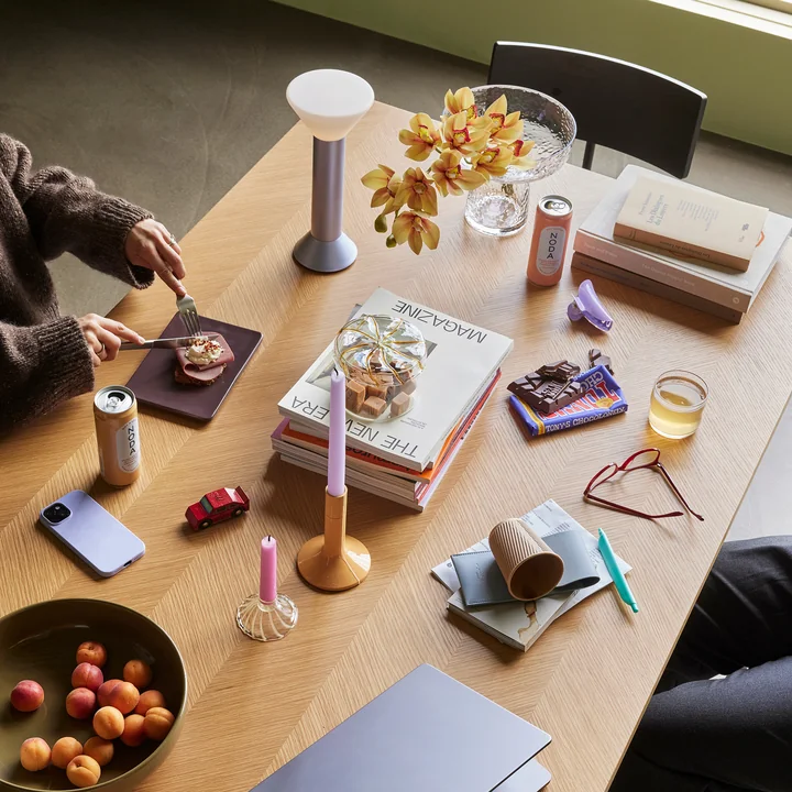 Hübsch Interior - Flash Akkuleuchte, metallic purple
