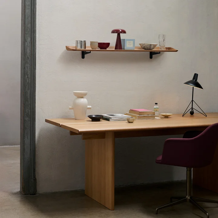 &Tradition - Guild HM15 Wandregal, 120 x 25 cm, schwarz / Eiche lackiert