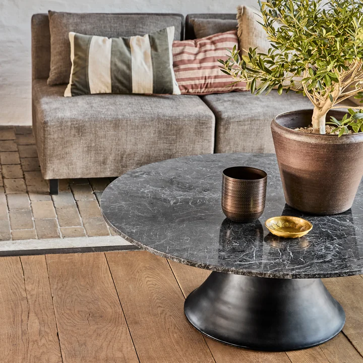 House Doctor - Gaya Couchtisch, Ø 120 x H 43 cm, braun