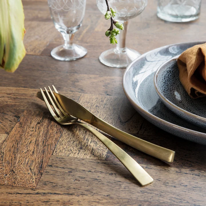 House Doctor - Golden Besteck-Set, gold-finish