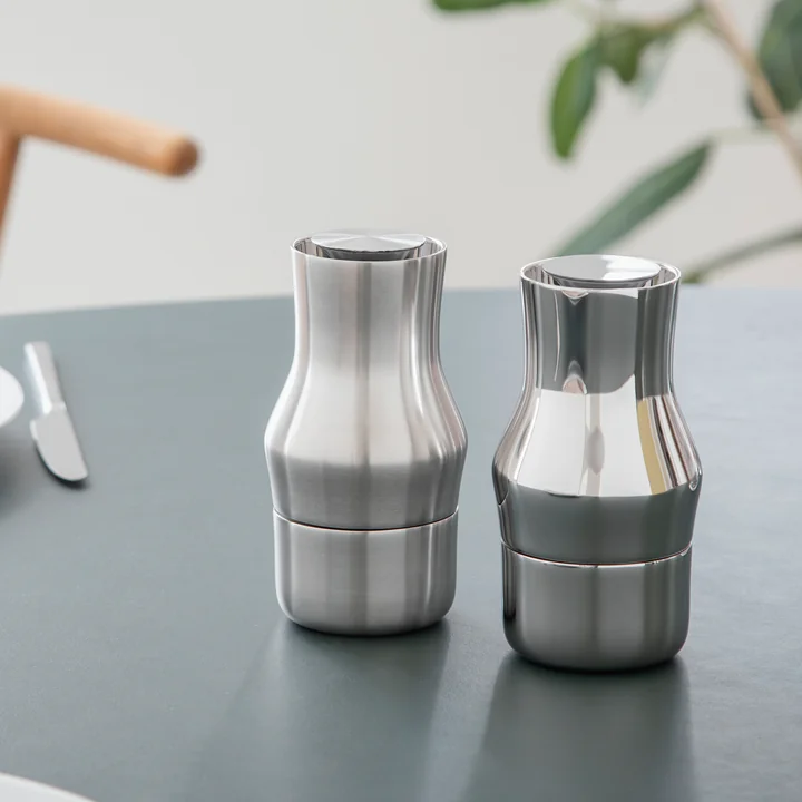 Gense - Dorotea Gewürzmühle, H 14 cm, Stahl matt und poliert