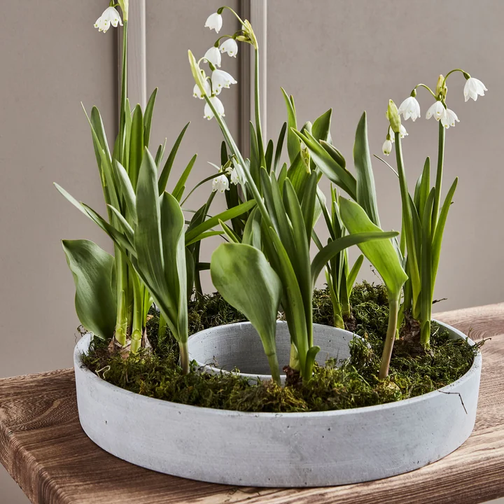 The Ring Kerzenständer von House Doctor in der Farbe grau