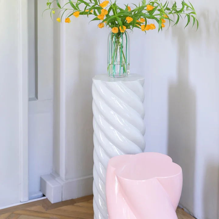 &klevering - Marshmallow Beistelltisch 69,5 x Ø 24 cm, grau