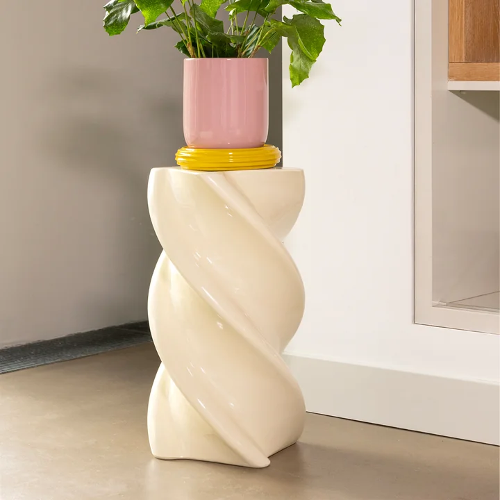 &klevering - Marshmallow Beistelltisch 54 x Ø 29,5 cm, off-white