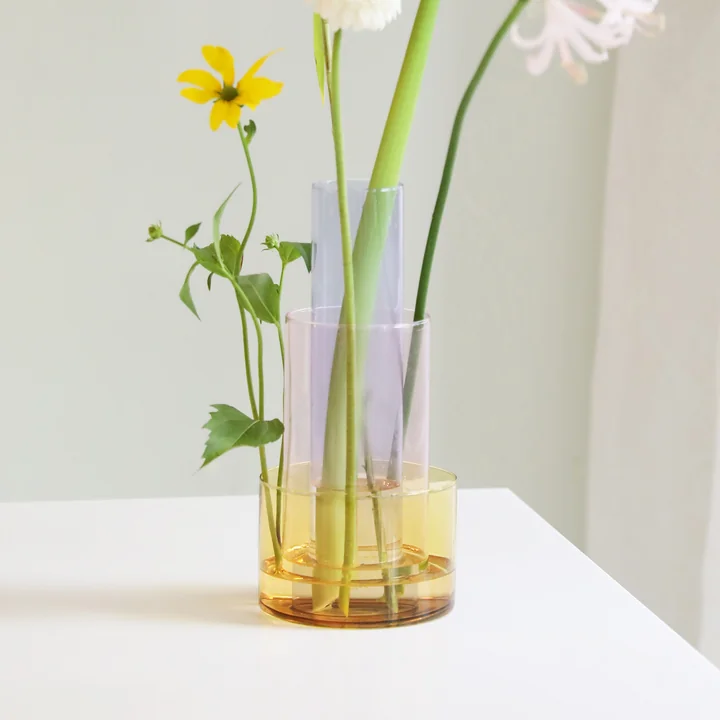 &klevering - Amphi Vase large, gelb (3er-Set)