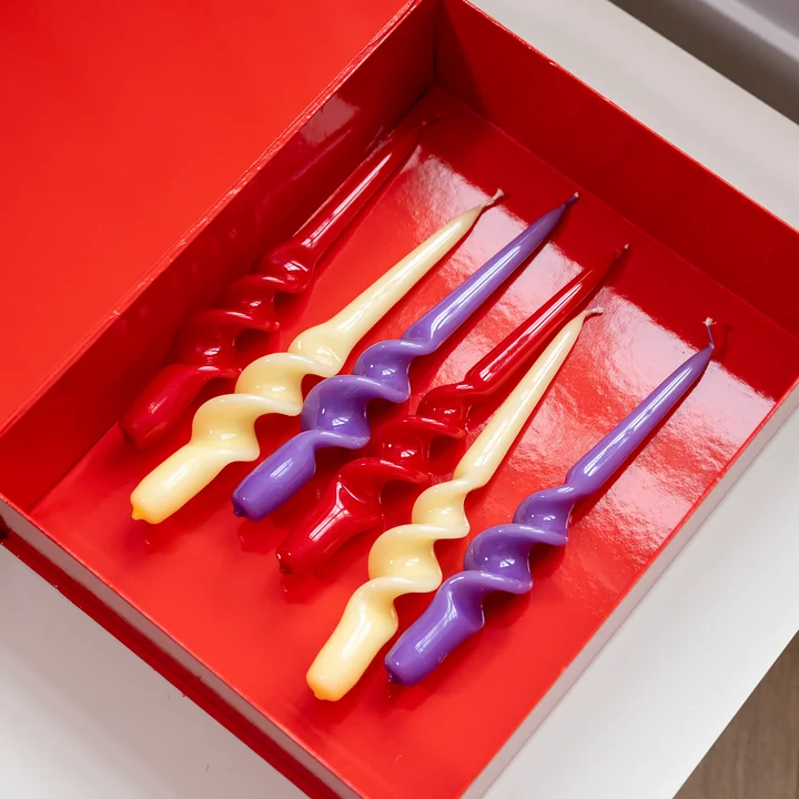 &klevering - Alpha Stabkerzen, sunset (3er-Set)