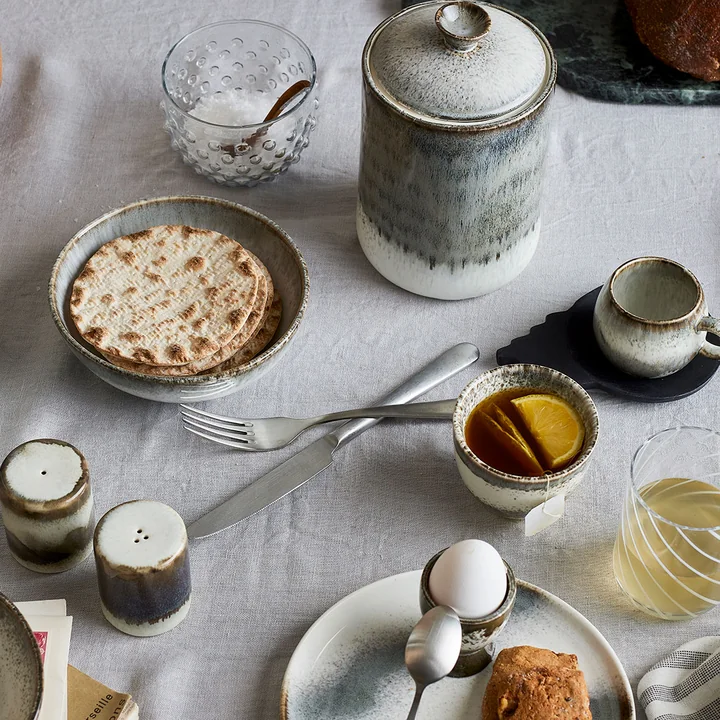 Bloomingville - Paula Aufbewahrungsdose, 1,3 L, grau / mehrfarbig