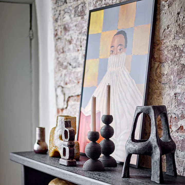 Bloomingville - Filicia Wandbild inkl. Rahmen, 52 x 72 cm, mehrfarbig