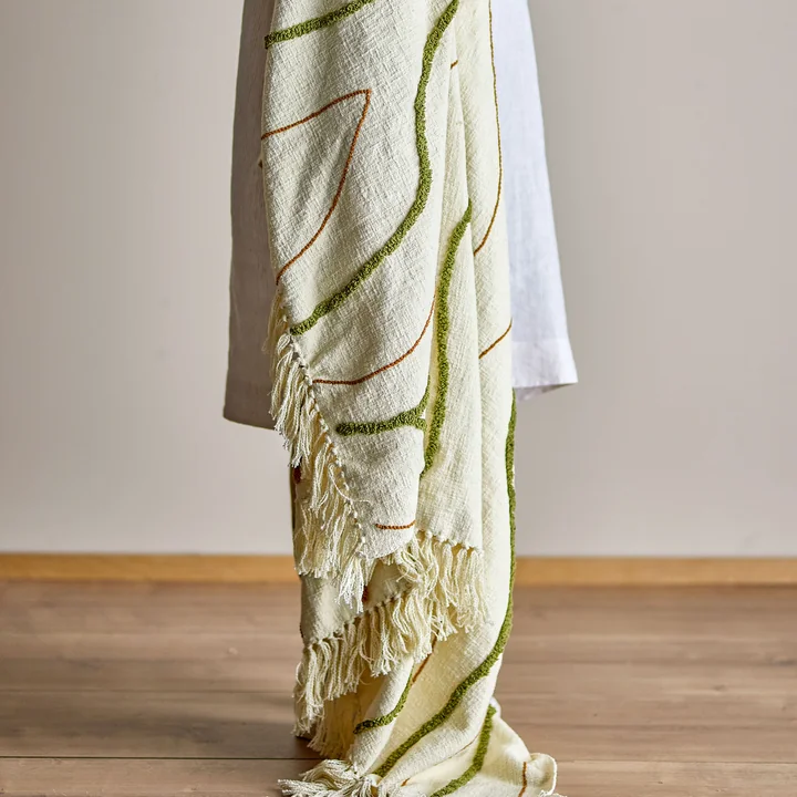 Bloomingville - Osasio Decke, 130 x 150 cm, grün