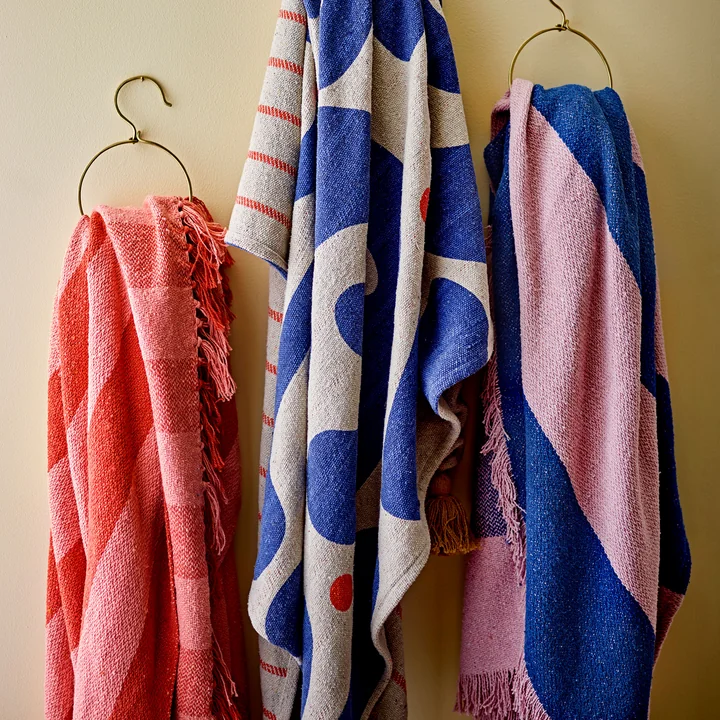 Bloomingville - Frello Decke, 130 x 160 cm, orange