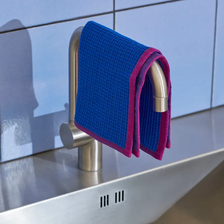HAY - Canteen Spültücher, blau / fuchsia