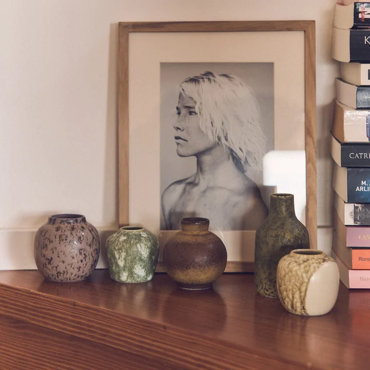 HKliving - 70's Keramik Vasen, pursuit (5er-Set)