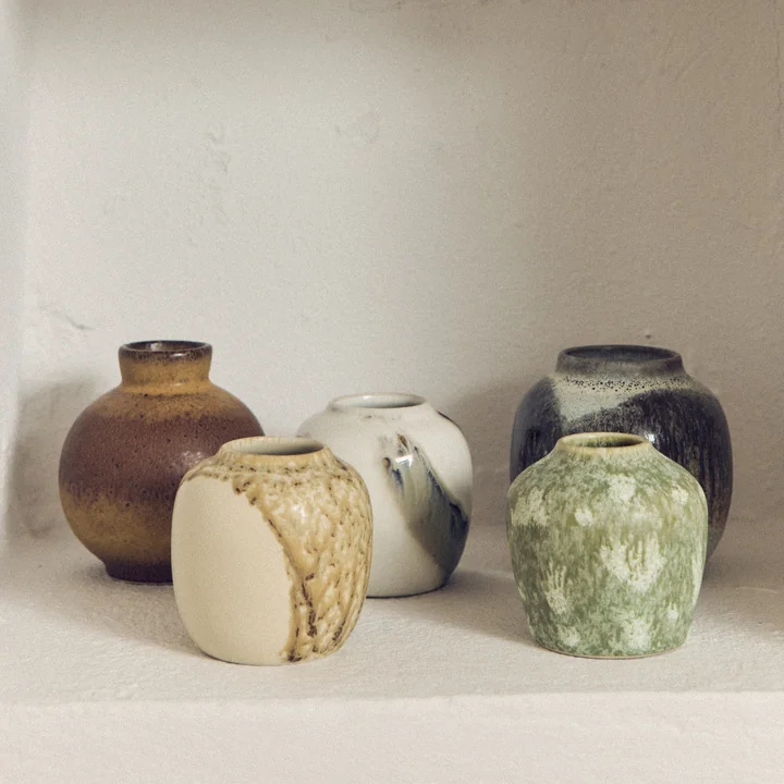 HKliving - 70's Keramik Vasen, canyon / pursuit