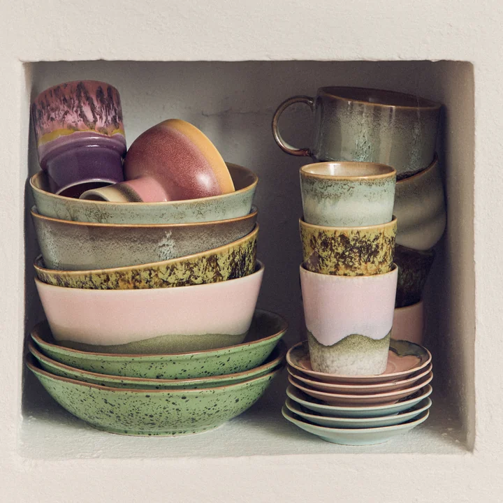 HKliving - 70's Ramen Schale, Ø 19 cm, Kaffeebecher, 230 ml