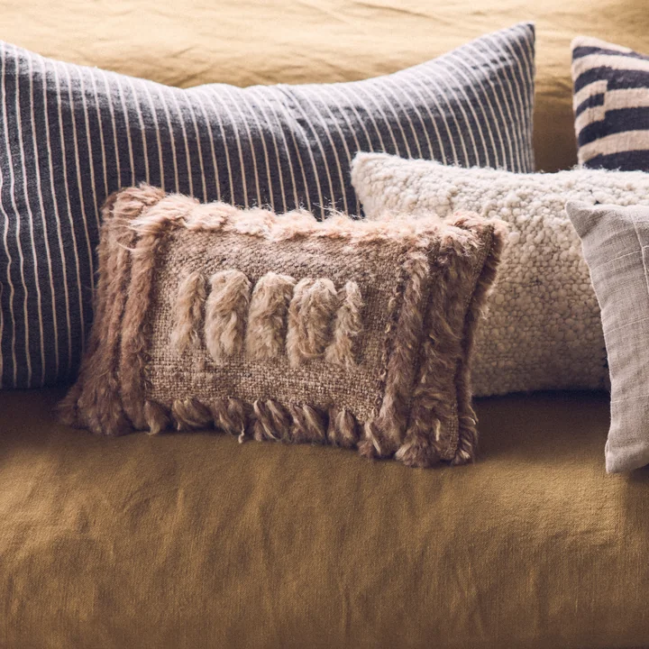 HKliving - Natural Kissen, 40 x 25 cm, furry