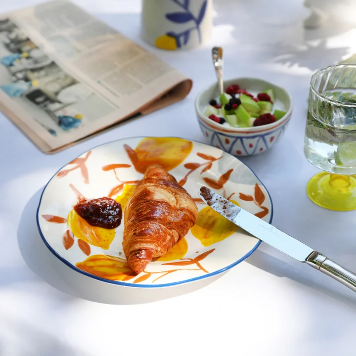 &klevering - Lemon Teller Zweig, Ø 22 cm, mehrfarbig