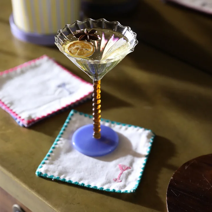 &klevering - Zigzag  Cocktailserviette, 12 x 12 cm, mehrfarbig (4er-Set)