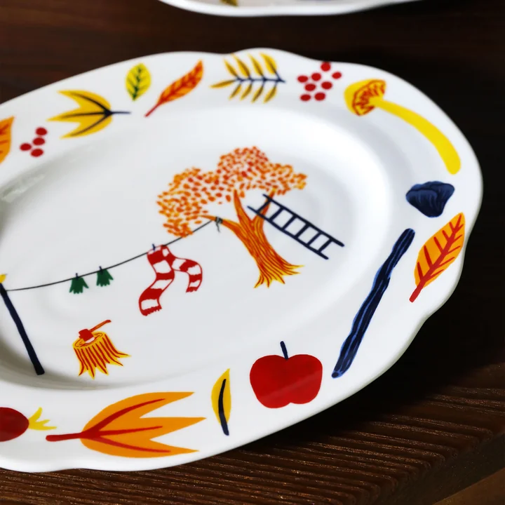 &klevering - Haines Servierplatte, 22 x 28 cm, mehrfarbig