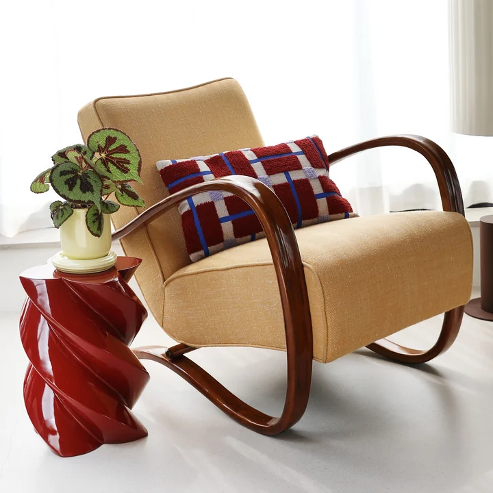 &klevering - Plano Kissen 50 x 30 cm, rot / blau