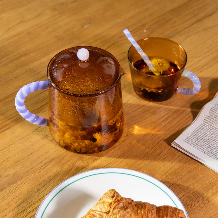 &klevering - Duet Teekanne 1 l und Tasse, amber