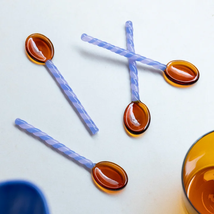 &klevering - Duet Löffel, amber (4er-Set)