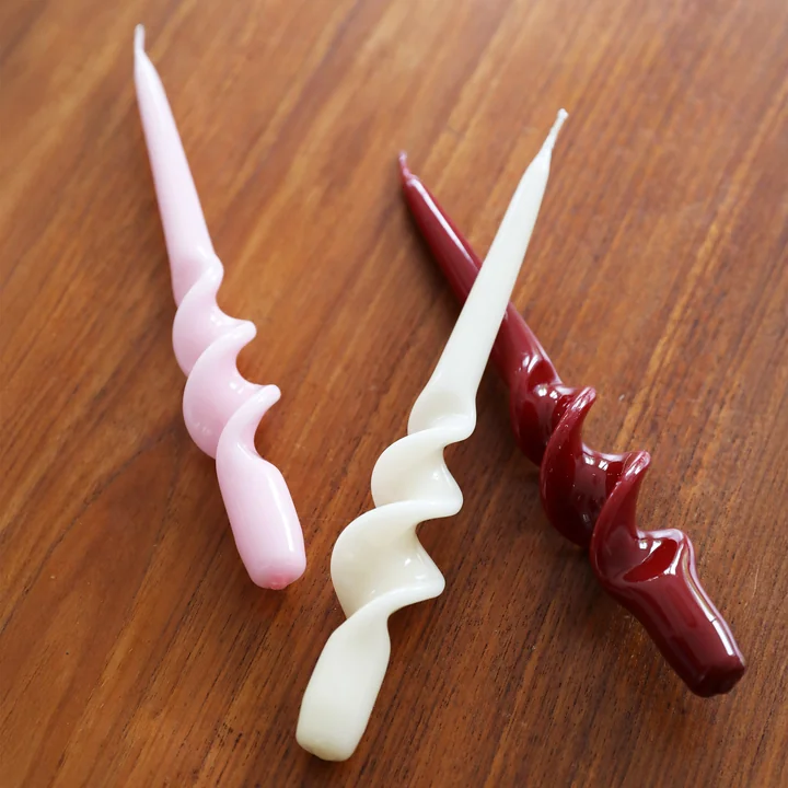 &klevering - Alpha Stabkerzen, rot (3er-Set)