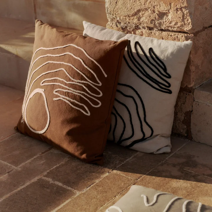Ferm Living - Jot Kissen, 50 x 50 cm, natural