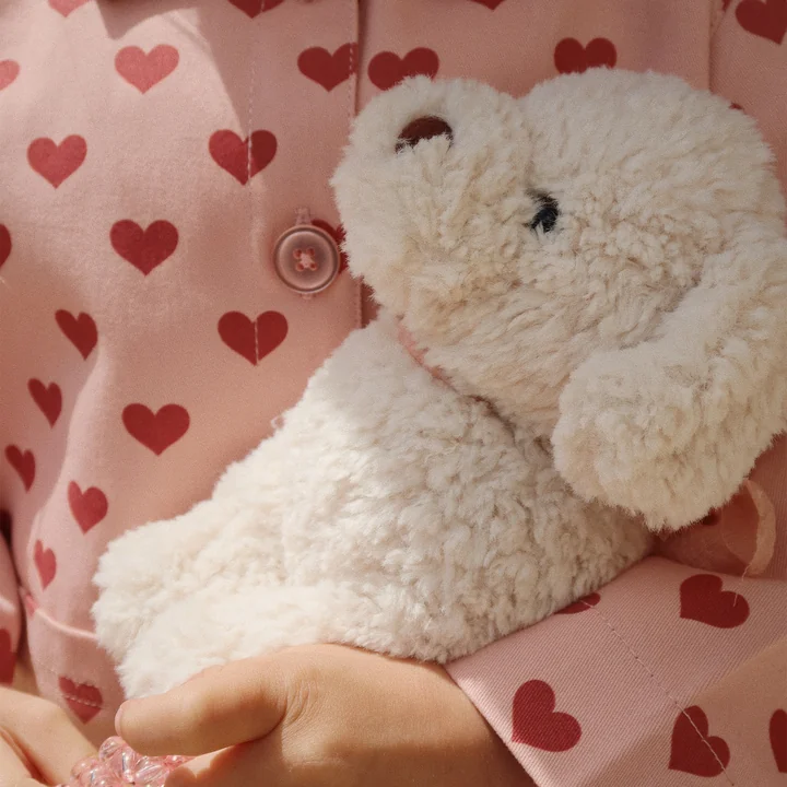 Konges Sløjd - Madeleine Kuscheltier mit Körbchen, Welpe, fiola