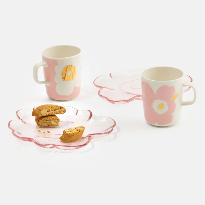 Marimekko - Unikko Glasteller, 20 cm, pink